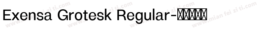 Exensa Grotesk Regular字体转换